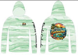 Pinche Gabacho Hooded Rash Guard - Ocean Camo